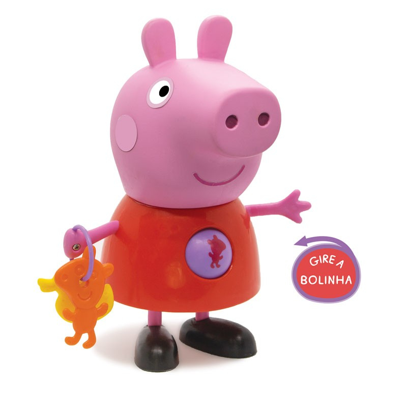 Peppa pig casa com jardim 28cm dtc